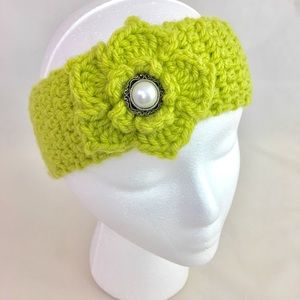 LimeGreen Crocheted Headband